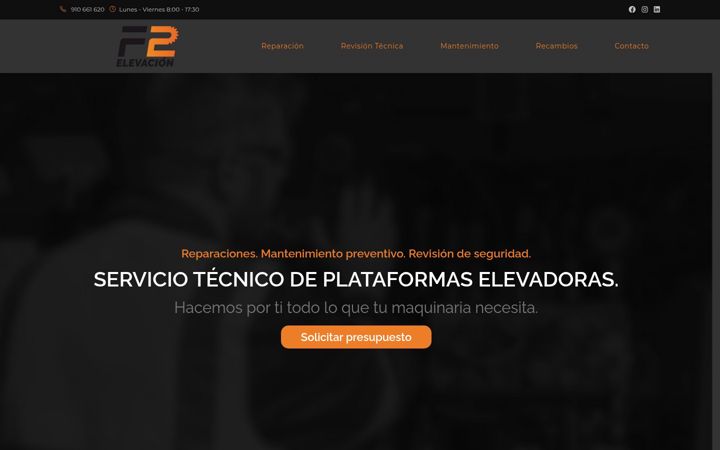 Ekrānuzņēmums no f2elevacion.com