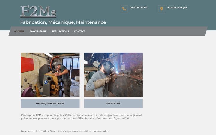 Screenshot of f2ms.fr