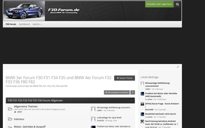 Screenshot of f30-forum.de