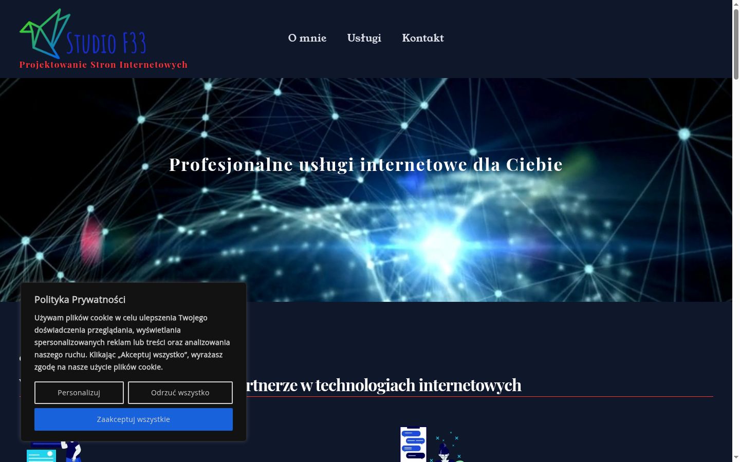 Capture d'écran de la bannière de consentement affichée avant toute interaction