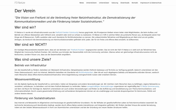Screenshot of f3netze.de