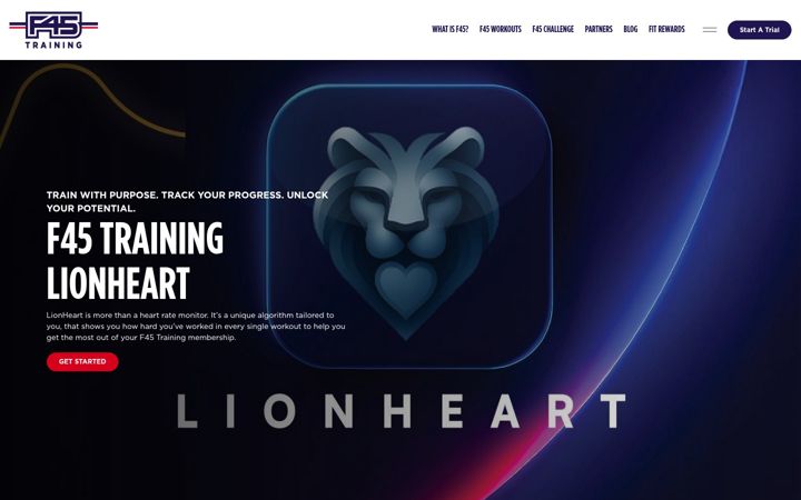Screenshot of f45lionheart.com