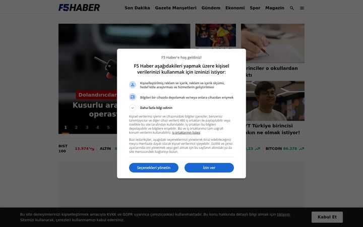 Screenshot of f5haber.com