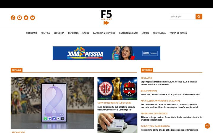 Screenshot of f5online.com.br