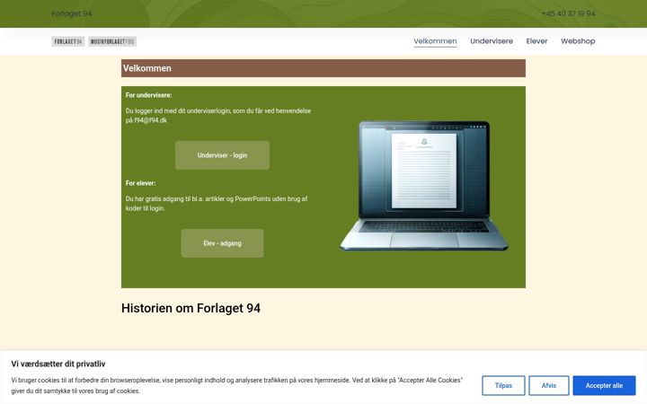 Screenshot of f94supplement.dk