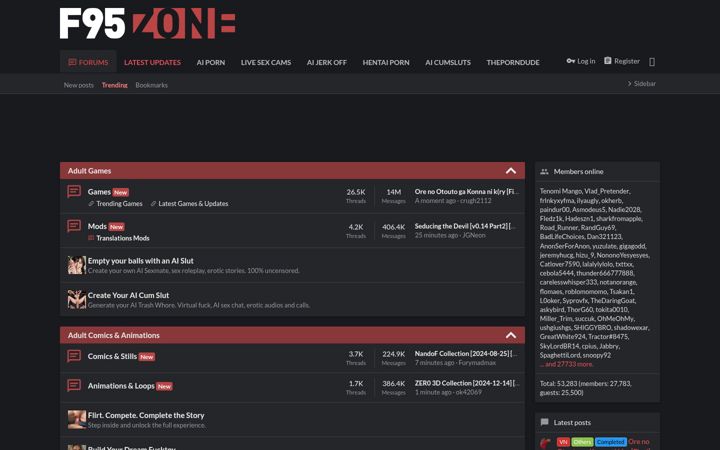 Snímek obrazovky f95zone.to