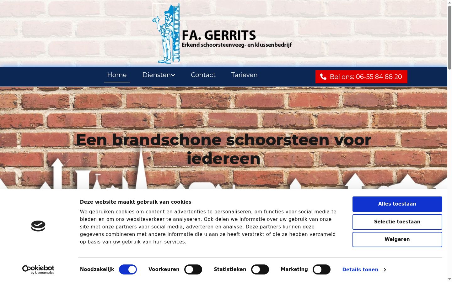 Screenshot des Einwilligungsbanners vor jeglicher Interaktion