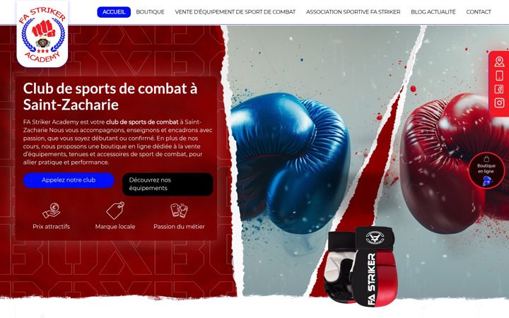 Screenshot of fa-striker-academy.com