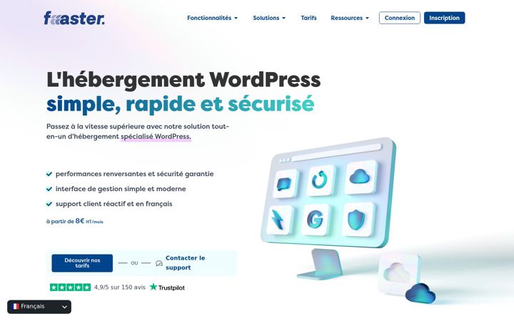 Captură de ecran a faaaster.io