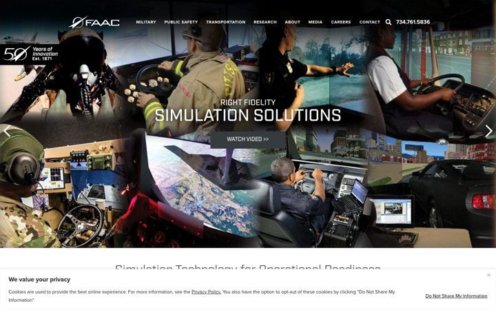 Screenshot of faac.com