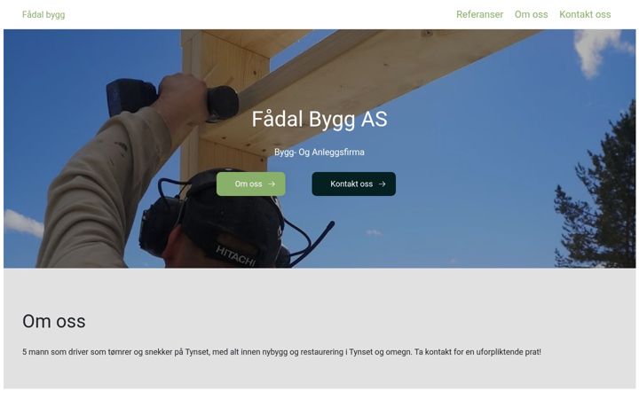 Screenshot of faadalbygg.no
