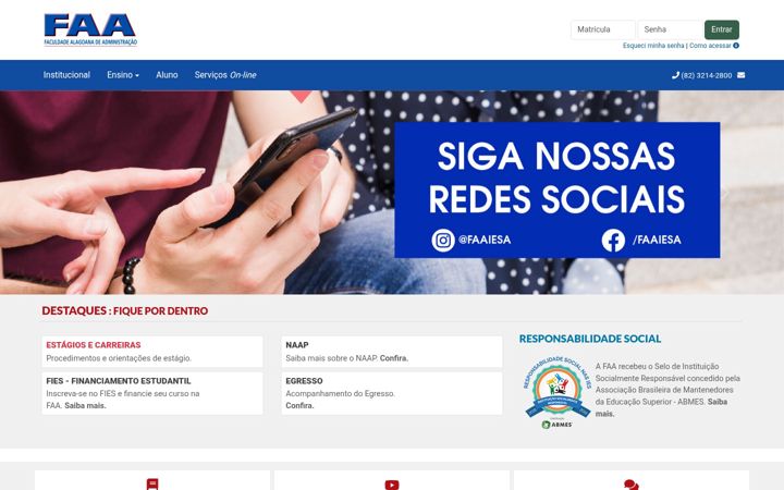Screenshot ta' faaiesa.edu.br