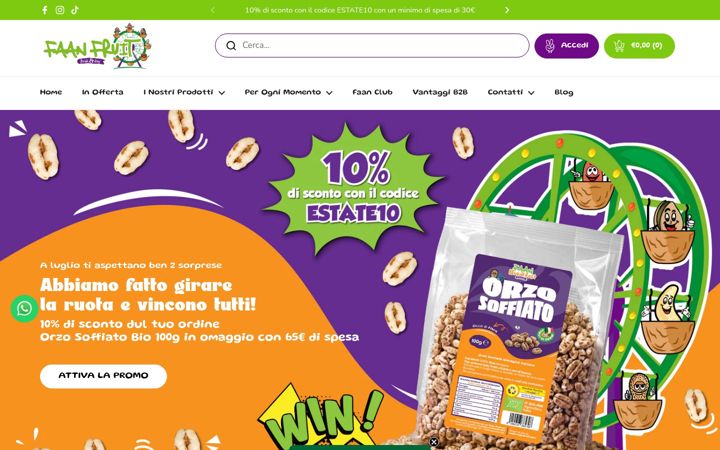 Екранна снимка на faanfruit.com