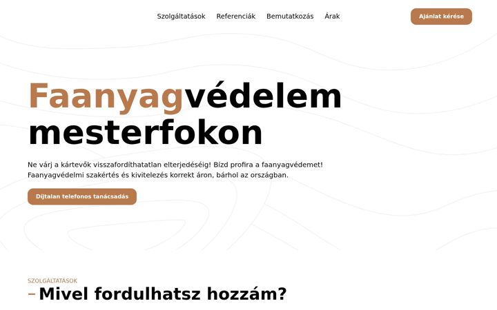 Screenshot of faanyagvedelmiszakerto.hu