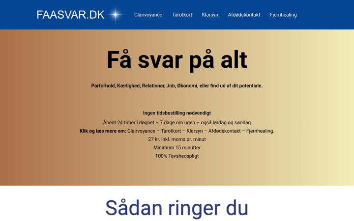 Screenshot of faasvar.dk