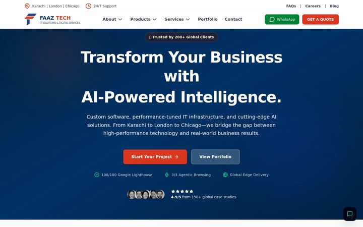 Screenshot of faaztech.com