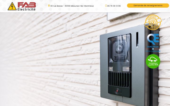 Screenshot of fab-electricite.fr