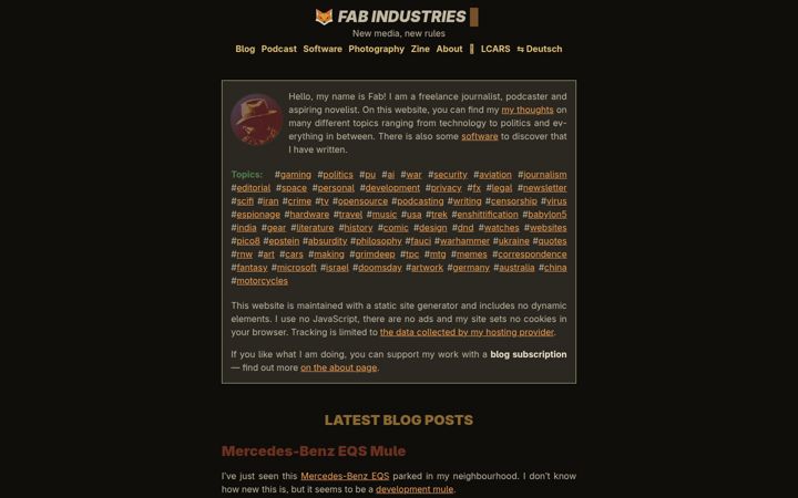 Screenshot of fab.industries