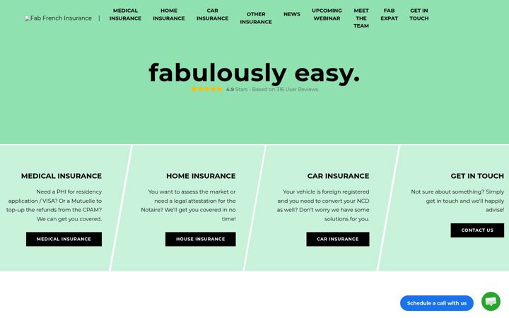 Screenshot of fab.insure