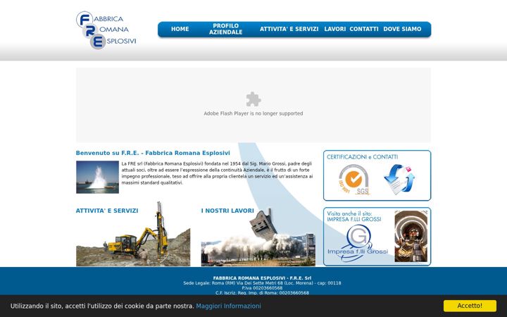 Screenshot of fabbricaromanaesplosivi.eu