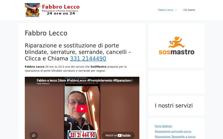 Posnetek zaslona fabbro-a-lecco.it