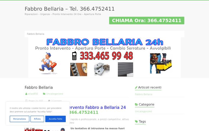 Posnetek zaslona fabbro-bellaria.it