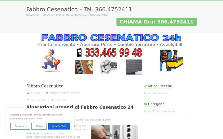 Posnetek zaslona fabbro-cesenatico.it