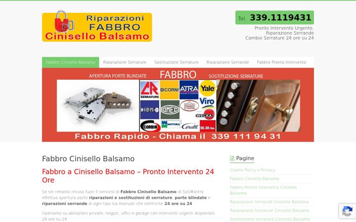 Posnetek zaslona fabbro-cinisellobalsamo.it