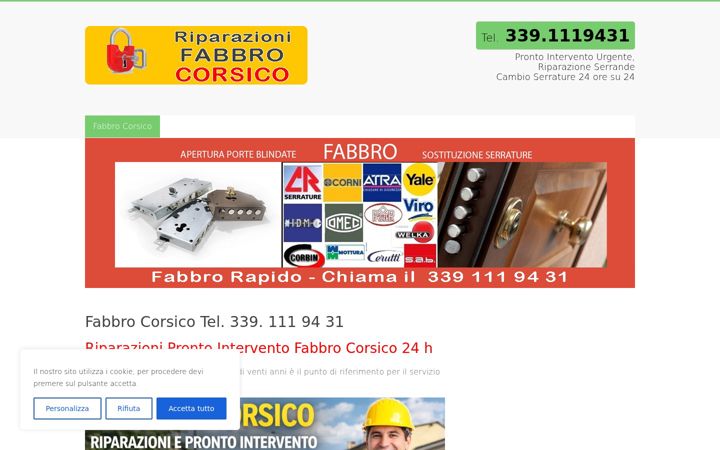 Posnetek zaslona fabbro-corsico.it