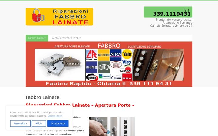 Posnetek zaslona fabbro-lainate.it