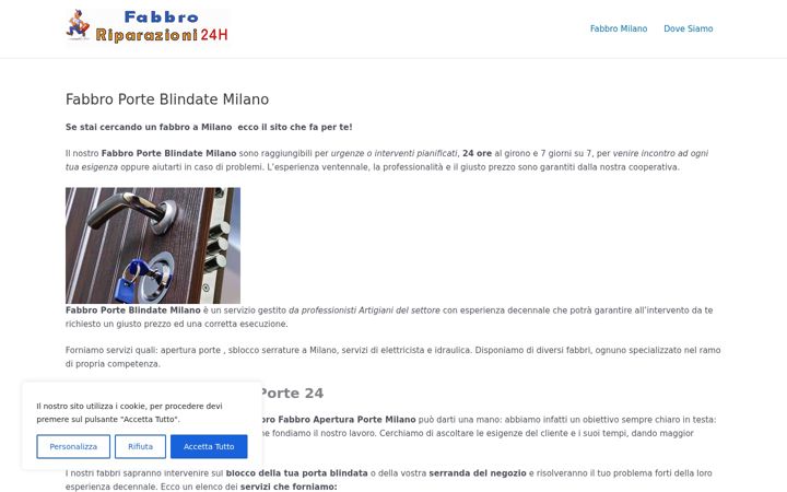 Posnetek zaslona fabbro-milano-sud.it