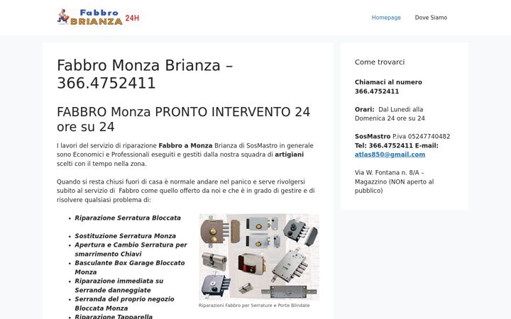 Posnetek zaslona fabbro-monza-brianza.it