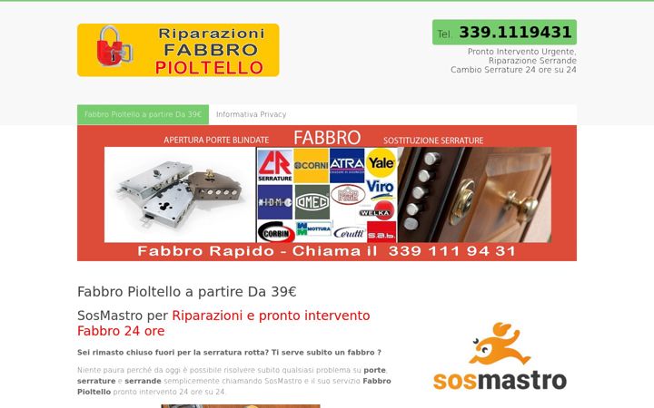 Screenshot von fabbro-pioltello.it