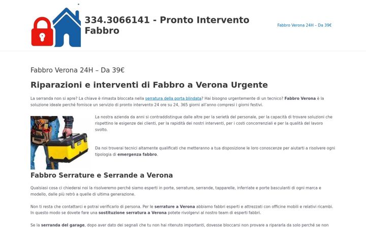 Skjámynd af fabbro-verona.net