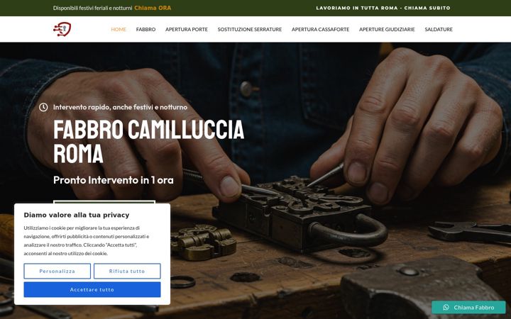 Screenshot von fabbrocamillucciaroma.it