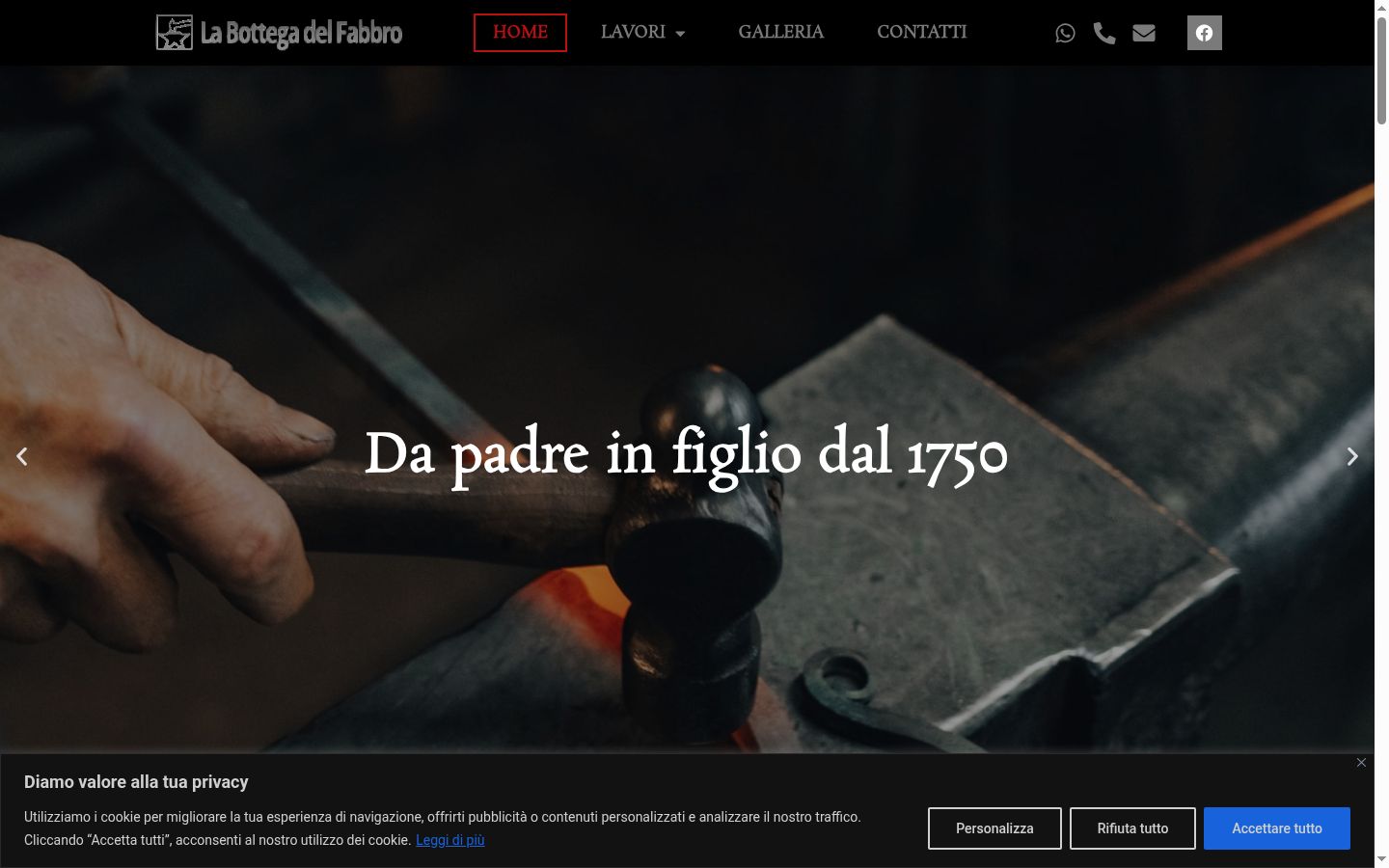 Screenshot tal-banner tal-kunsens muri qabel kwalunkwe interazzjoni