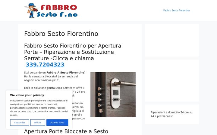 Screenshot stránky fabbrosestofiorentino.it