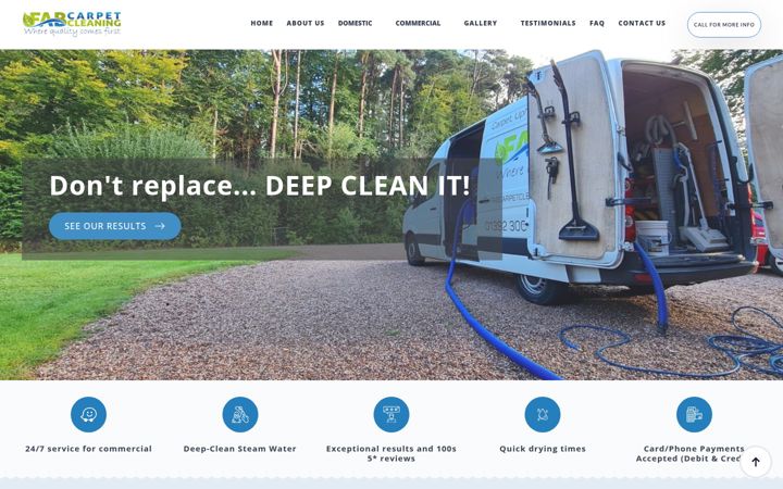 Screenshot of fabcarpetcleaning.uk