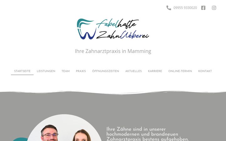 Képernyőkép: fabelhafte-zahnweberei.de