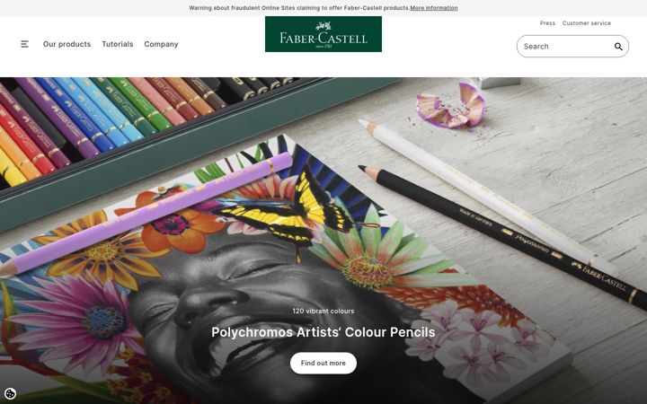 Screenshot of faber-castell.com