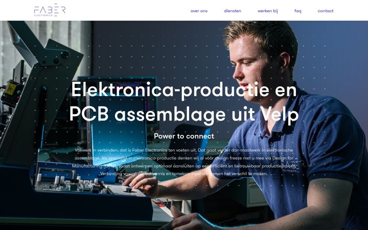 Screenshot of faber-electronics.nl