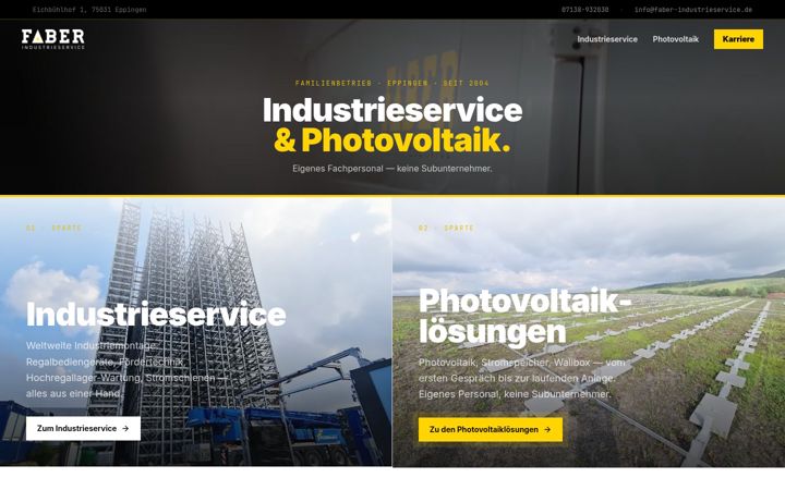 Screenshot of faber-industrieservice.de