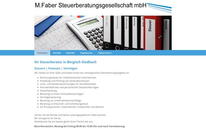 Screenshot of faber-steuerberatung.de