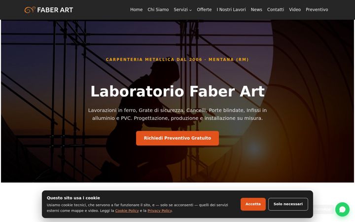 Screenshot of faberart.it