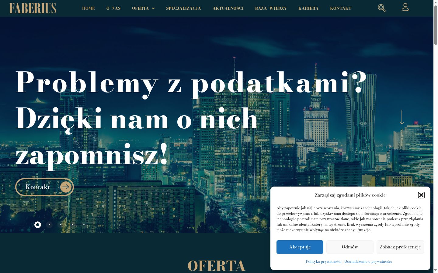 Screenshot tal-banner tal-kunsens muri qabel kwalunkwe interazzjoni