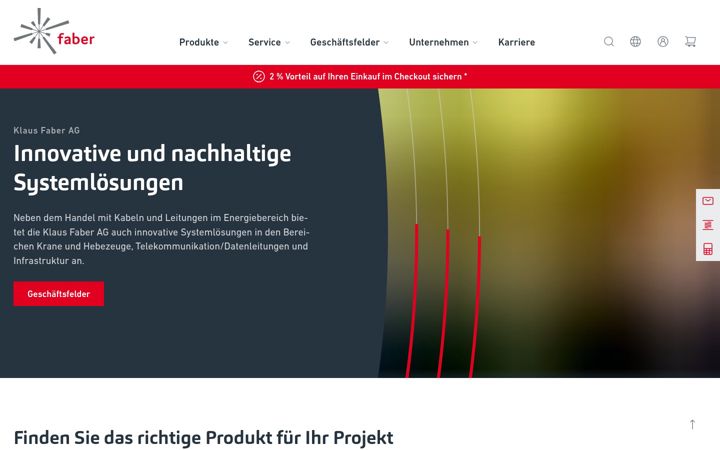 Screenshot of faberkabel.de