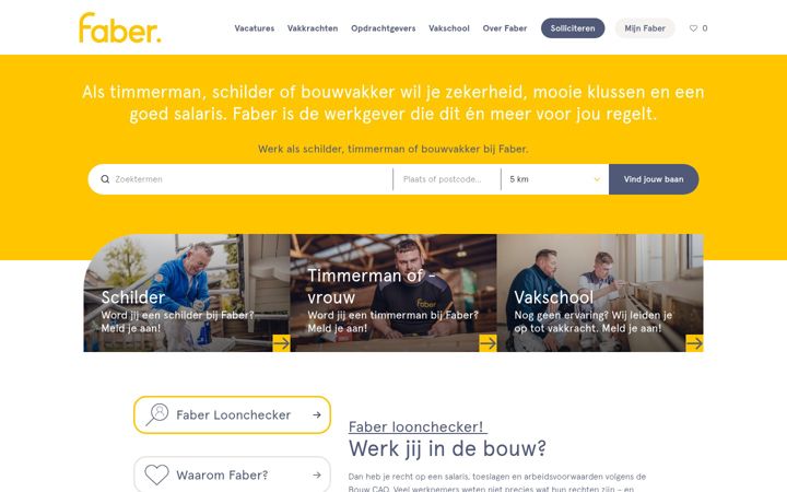 Screenshot of faberpersoneel.nl