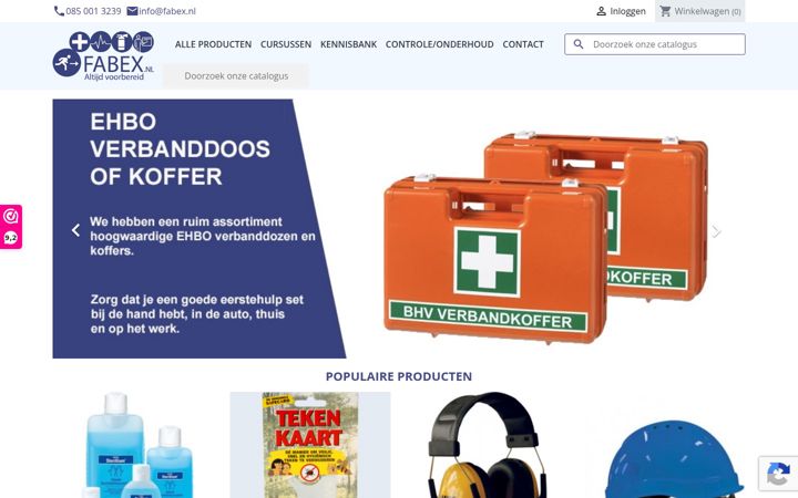 Screenshot of fabex.nl