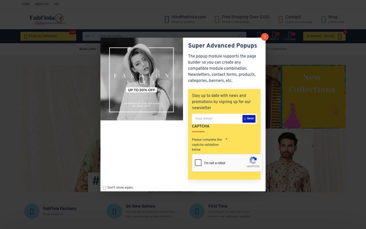 Screenshot of fabfiola.com