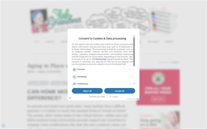 Screenshot of fabgrandma.com